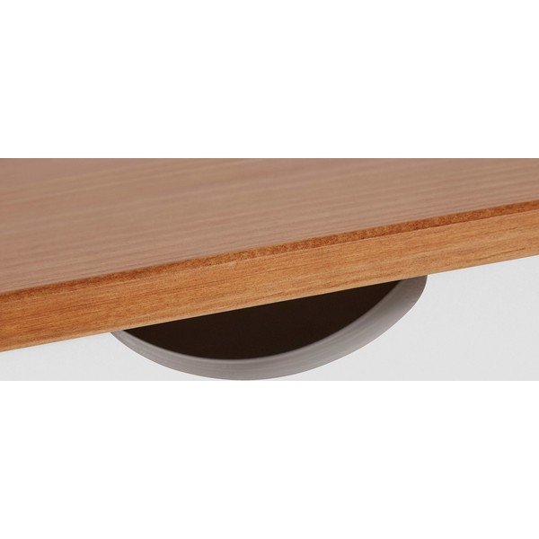 Работна маса в бяло и кафяво, дължина 140 cm Gava - Støraa-image-1