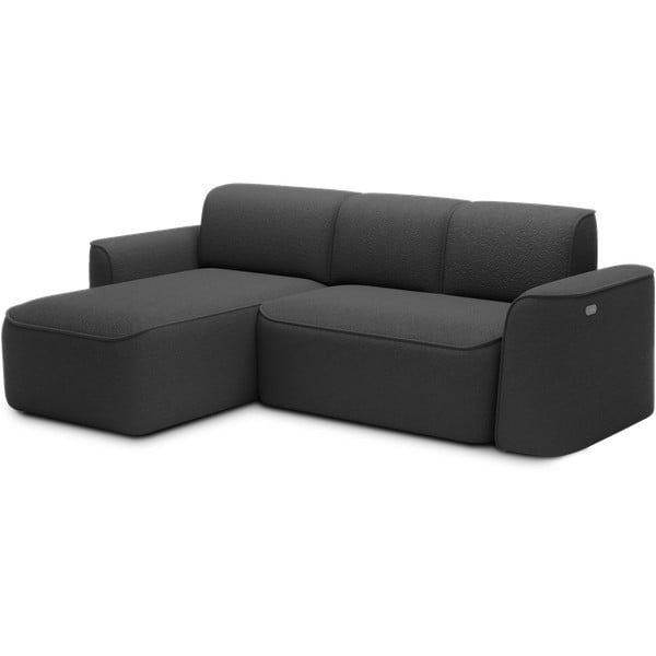 Антрацитен ъглов диван от букле (ляв ъгъл) Ume – ELTAP-image-2