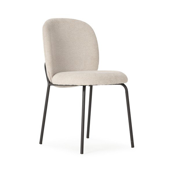 Трапезни столове в черен и кремав цвят в комплект от 4 бр. Daia – Marckeric