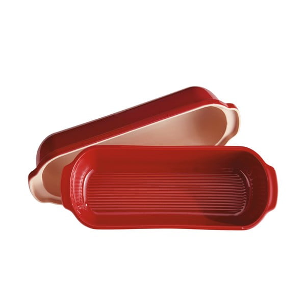 Червена керамична форма за хляб , 39 x 16,5 cm - Emile Henry-image-3