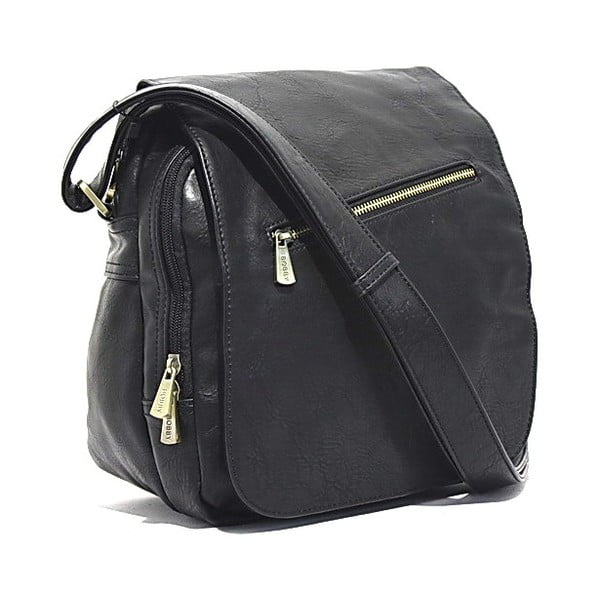 Чанта за рамо - черна, 24x29 cm - Bobby Black