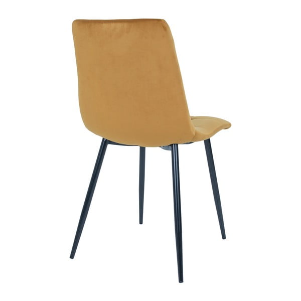 Жълти тапицирани трапезни столове в комплект 2 бр. Middelfart – House Nordic-image-4