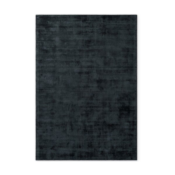 Черен ръчно изработен килим от вискоза 80x150 cm Noemi – Vikosa