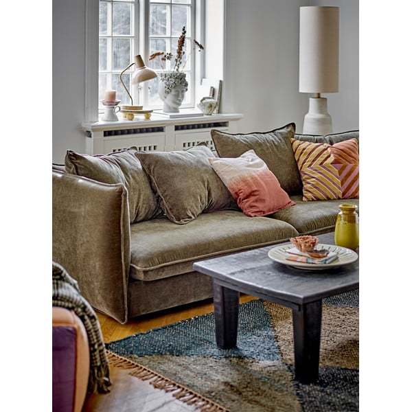 Кремава подова лампа с текстилен абажур (височина 113 cm) Linetta - Bloomingville-image-1