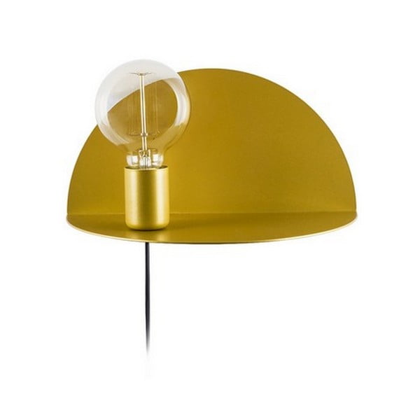 Стенна лампа с рафт в златисто, дължина 15 cm Shelfie - Homemania Decor