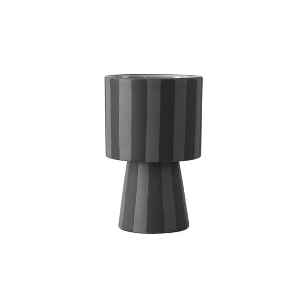 Черна керамична ваза Toppu, ⌀ 10 cm - OYOY