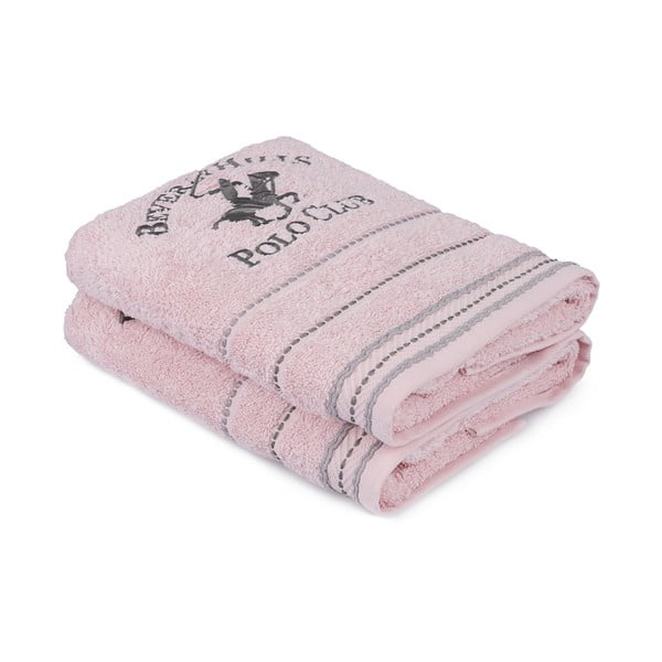Комплект от 2 розови кърпи за ръце, 90 x 50 cm - Unknown