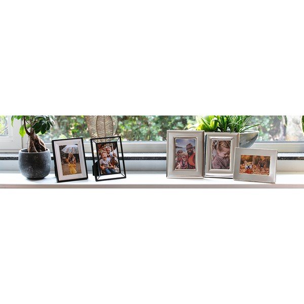 Черна метална стояща/висяща рамка 10x15 cm Prisma – Zilverstad-image-1