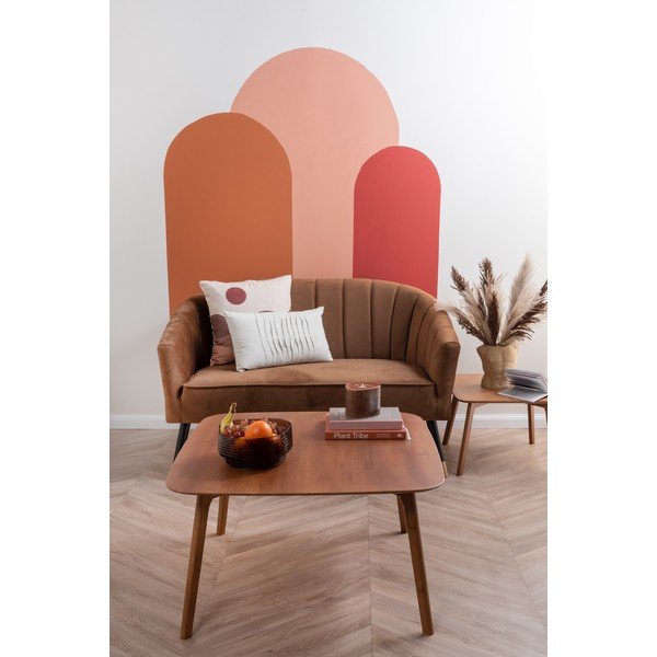 Кафява и бежова памучна възглавница Sand Sunset, 45 x 45 cm - PT LIVING-image-1