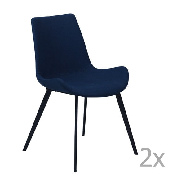 Sada 2 tmavě modrých  jídelních židlí DAN– FORM Hype