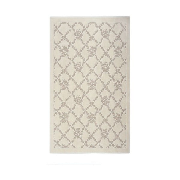Krémový bavlněný koberec Oni, 60 x 90 cm