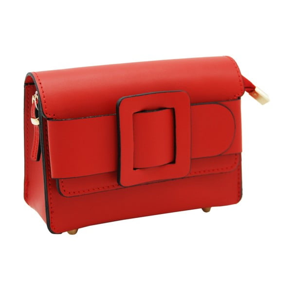 Червена чанта от естествена кожа Lessino - Andrea Cardone