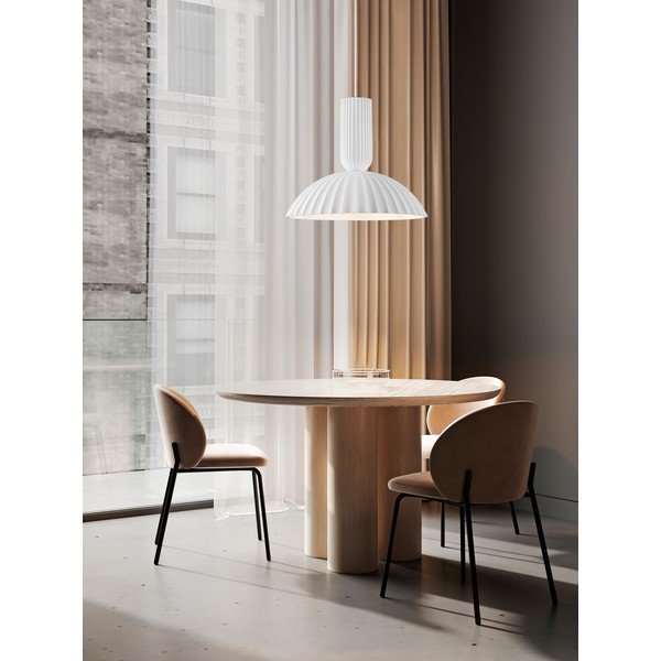 Бяло каменно висящо осветително тяло ø 50 cm Ammos – Nova Luce-image-1