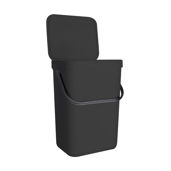 Черно пластмасово кошче за боклук 10 l – Orion-image-2