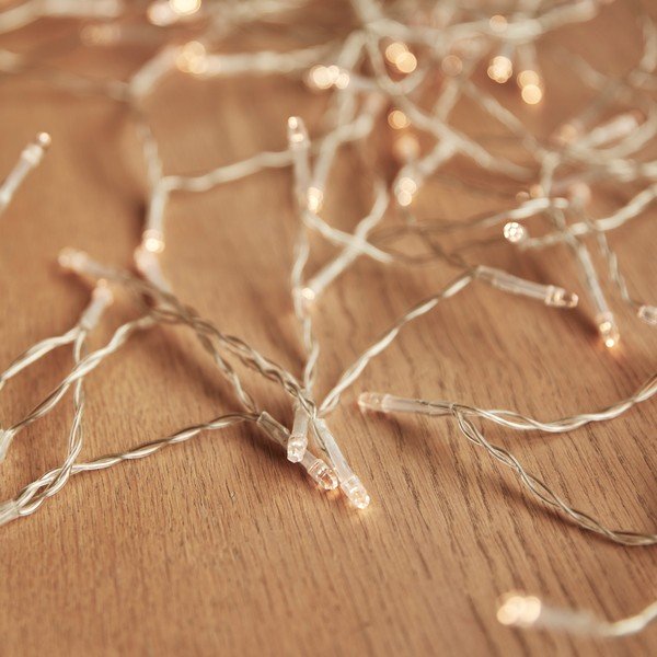 Прозрачна LED светлинна верига, 100 светлини, дължина 8,43 м - DecoKing-image-1