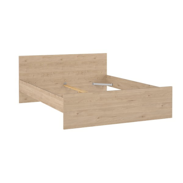 Двойно легло от дъбов декор  без ламелно дъно в естествен цвят 180x200 cm Naia – Tvilum-image-4