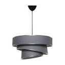 Антрацитно и сребристо висящо осветително тяло с текстилен абажур ø 40 cm Couper – Opviq lights