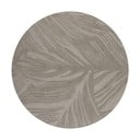 Кръгъл килим от сива вълна ø 160 cm Leaf - Flair Rugs