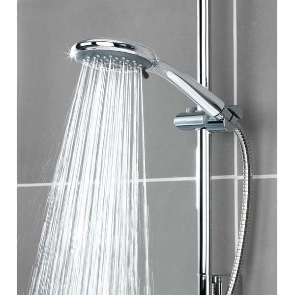 Спестяваща сива душ глава, ø 11 cm - Wenko-image-1