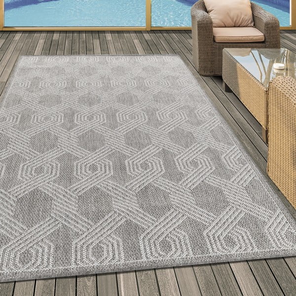 Сив външен килим 160x230 cm Aruba – Ayyildiz Carpets-image-1
