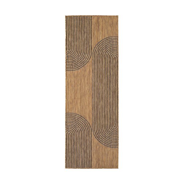 Черна/кафява пътека за открито и закрито 80x250 cm Mira 1453 – Ayyildiz Carpets