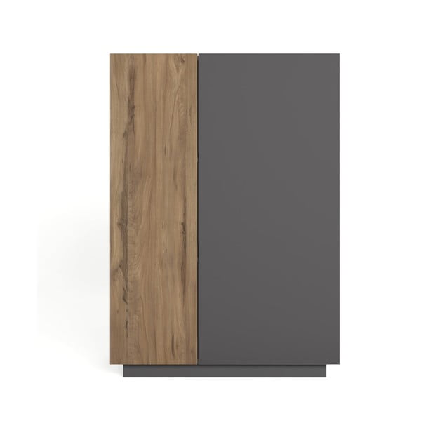 Шкаф от сив/естествен дъб 90x126 cm Udine - Marckeric