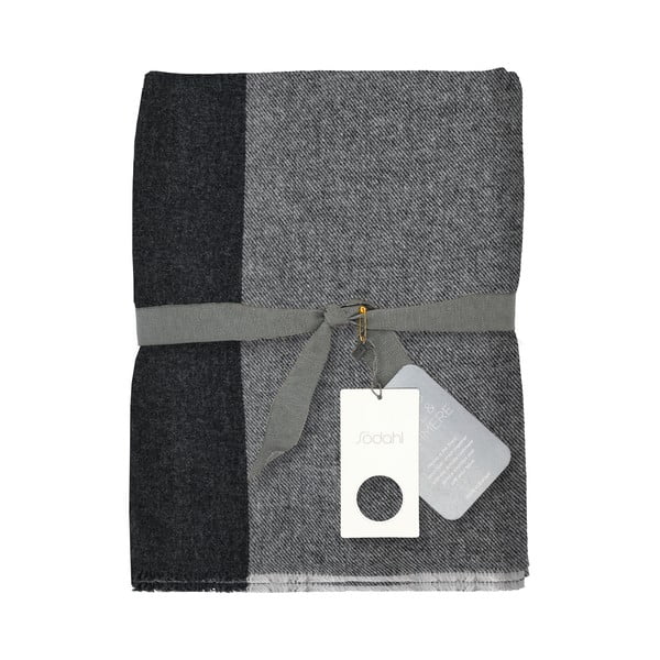 Сиво вълнено одеяло 130x200 cm Merino – Södahl-image-3