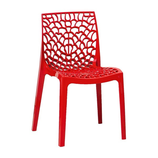 Комплект от 2 червени трапезни стола Faux - Evergreen House
