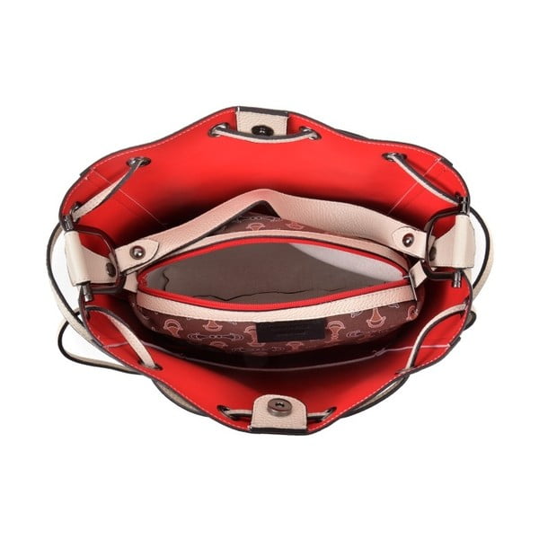 Béžová kožená kabelka Renata Corsi Havna-image-1