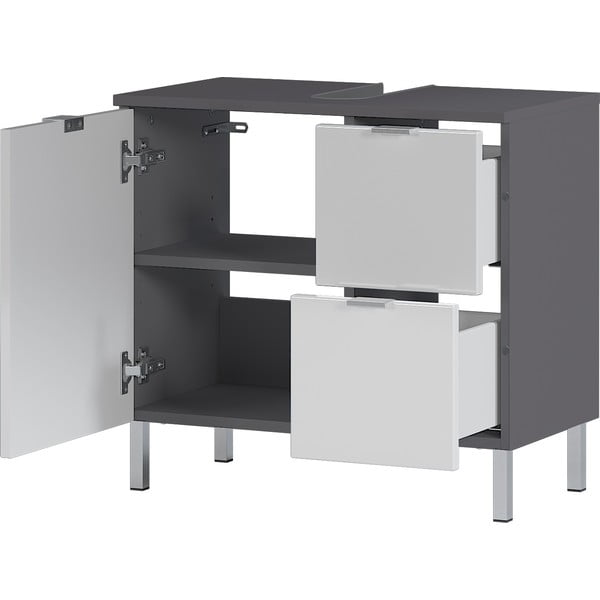 Бяло-сив шкаф под умивалника 60x56 cm Mauresa - Germania-image-3