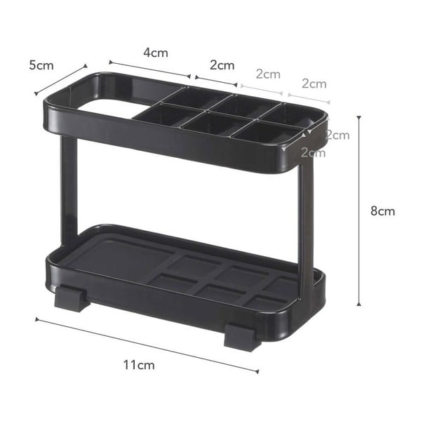 Черен държач за четка и паста за зъби Tower - YAMAZAKI-image-2