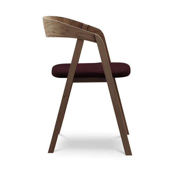 Бордо трапезен стол от масивна дървесина Erika – Makamii-image-2