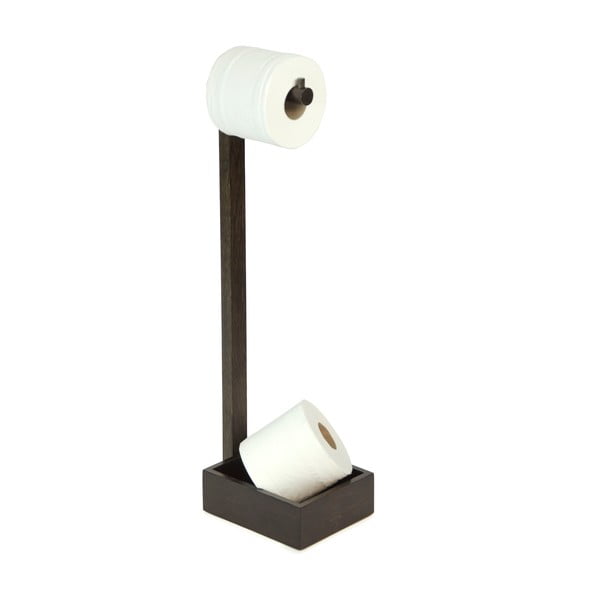Стойка за тоалетна хартия от дъбово дърво Dark Mezza - Wireworks-image-1