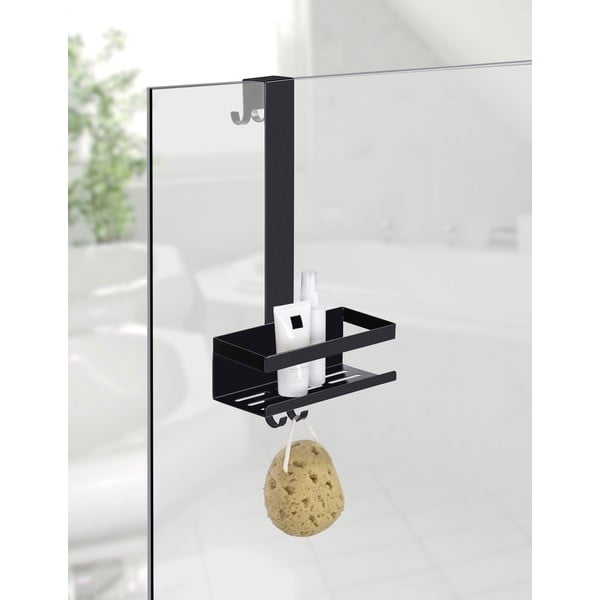 Черен висящ рафт за баня от неръждаема стомана Bribano – Wenko-image-1