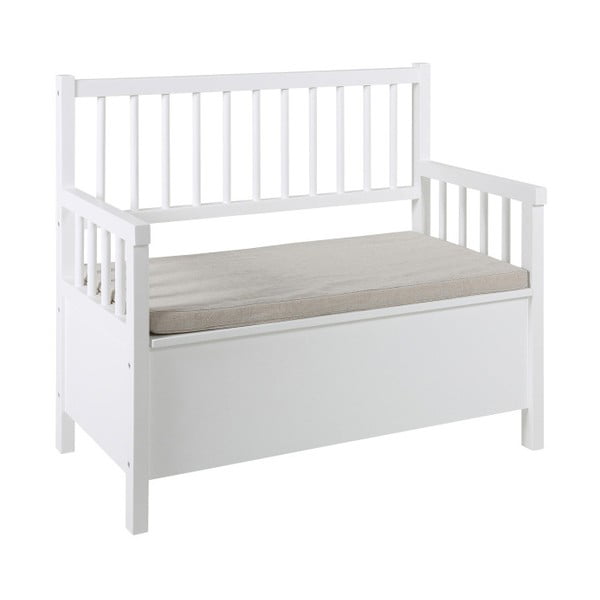 Бяла трапезна пейка със склад Assila Aster - Actona-image-1