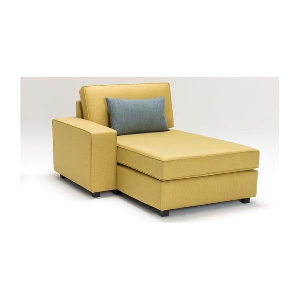 Жълт стол за отдих с облегалка от лявата страна Felicity - Balcab Home