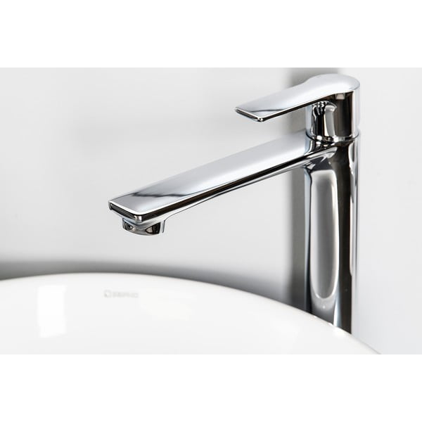 Стояща батерия за мивка в лъскаво-сребрист цвят Pax – Sapho-image-2