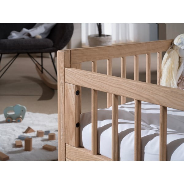 Детско креватче от масивен дъб в естествен цвят 70x140 cm Forrest – Vipack-image-2