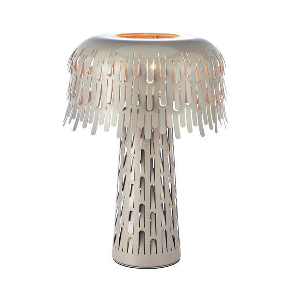 Сиво-бежова настолна лампа с метален абажур (височина 38 cm) Verbera – Markslöjd