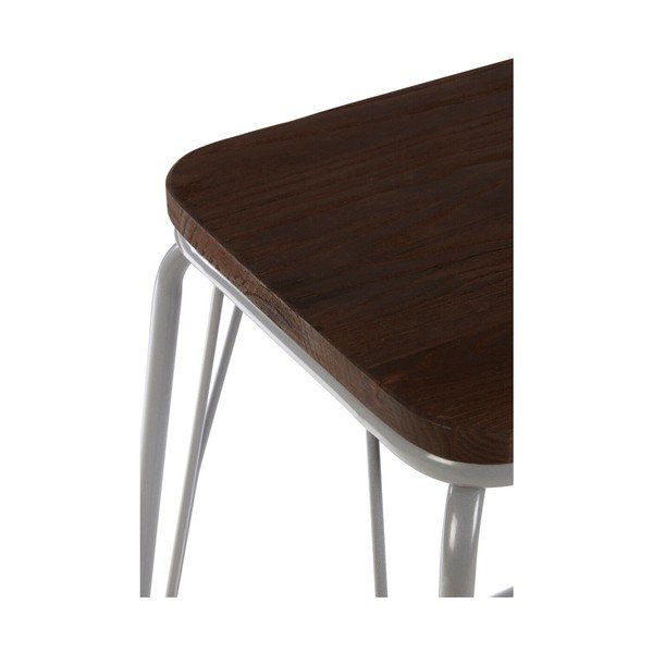 Сив/в тъмно естествен цвят стол от масивен бряст District – Premier Housewares-image-2
