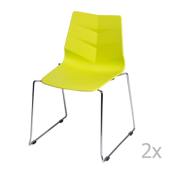 Sada 2 limetkových židlí D2 Leaf SL