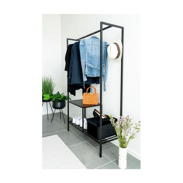 Многофункционален рафт за гардероб в черно с 2 рафта , 170 x 101 cm Vita - House Nordic-image-1