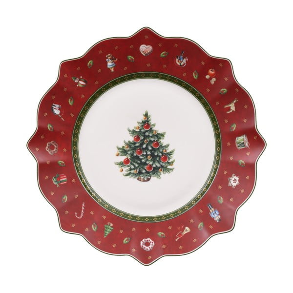 Червена порцеланова чиния с коледен мотив Villeroy & Boch, ø 24 cm - Villeroy&Boch