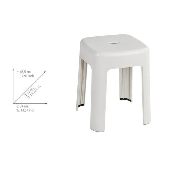 Бяла табуретка Аляска - Wenko-image-3