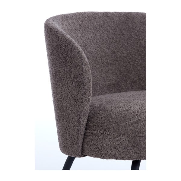 Тъмнокафяв фотьойл от плат букле Dieyda - Light & Living-image-1