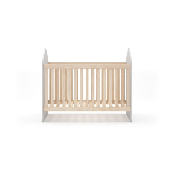 Детско креватче от бял/естествен бор 60x120 cm Estefania - Marckeric-image-2