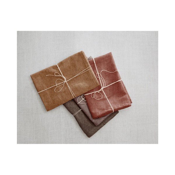 Комплект от 4 ленени салфетки Червен градиент, 43 x 43 cm - Really Nice Things-image-2