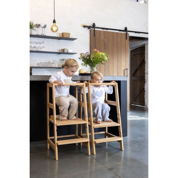 Учебна кула от масивен дъб в естествен цвят Forrest – Vipack-image-2