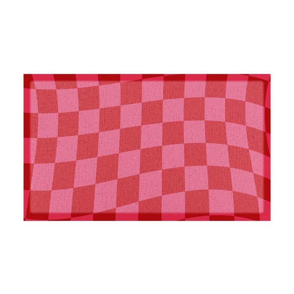 Изтривалка от рециклирана пластмаса 40x70 cm Wavy Checkerboard  – Artsy Doormats