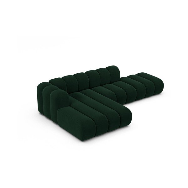 Тъмнозелен ъглов диван (ляв ъгъл) Lupine – Micadoni Home-image-2